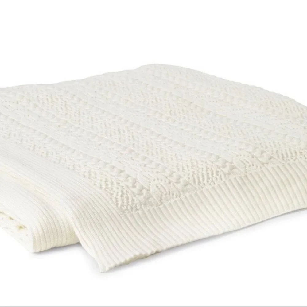 Ralph Lauren Hathersage Floral Bishopsgate Cream Throw Blanket